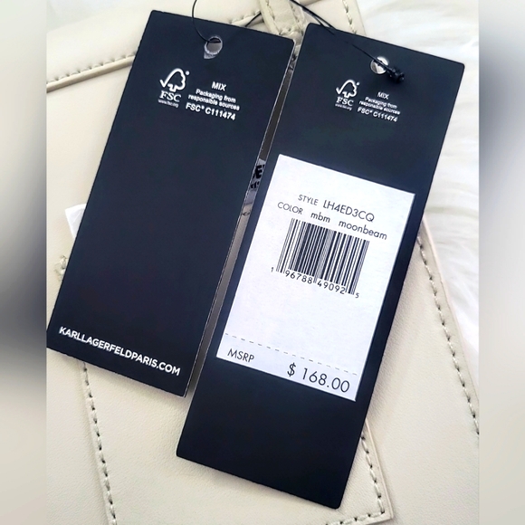 Karl Lagerfeld Paris Moonbeam Ikons Crossbody "Cat" WOC Bag • NWT - Picture 5 of 6